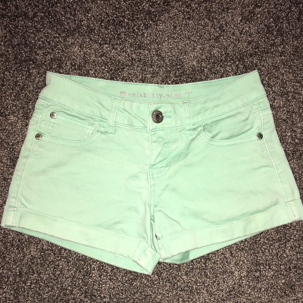 Mint green shorts